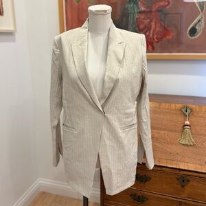 Elaine Kim Yosemite Blazer - Ecru Stripe